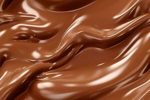 Chocolate Cream Seamless Pattern. Ai generative photo