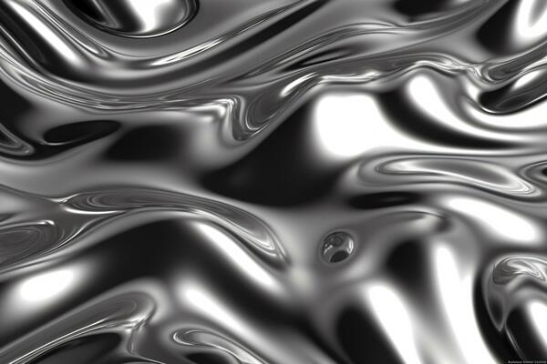 Premium Photo  Abstract liquid chrome futuristic background