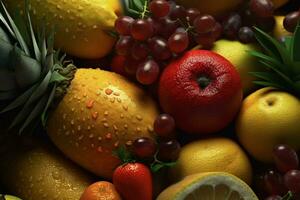 Fresh Fruits. Ai generative photo