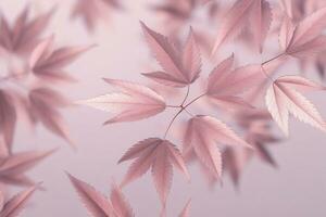 Colorful Leaves Pastel Background. Ai generative photo