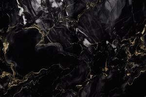 Luxury Black Marble Texture. Ai generative photo
