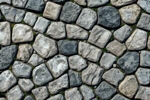 Cobblestone Sidewalk Texture. Ai generative photo