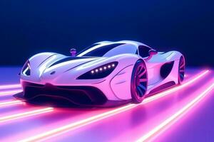 Futuristic Sport Car. Ai generative photo