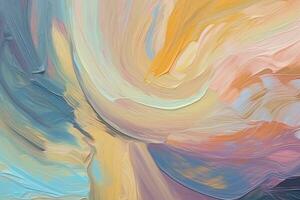 Colorful Oil Brush Strokes Texture. Ai generative photo