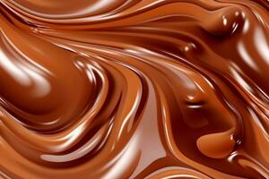 Chocolate Cream Seamless Pattern. Ai generative photo