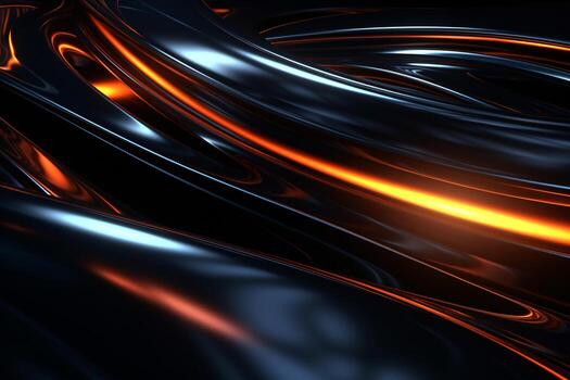 Chrome Liquid Art. Ai generative photo