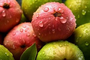 Fresh Guava Fruits. Ai generative photo