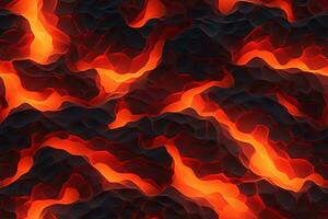 Seamless Lava Pattern. Ai generative photo