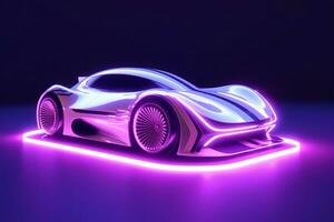 Futuristic Sport Car. Ai generative photo