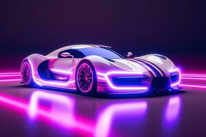 Futuristic Sport Car. Ai generative photo