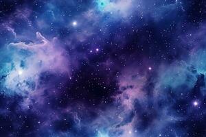 Seamless Galaxy Pattern. Ai generative photo