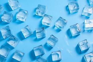 antecedentes con hielo cubitos. ai generativo foto