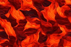 Seamless Lava Pattern. Ai generative photo