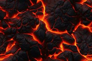 Seamless Lava Pattern. Ai generative photo