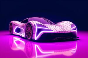 Futuristic Sport Car. Ai generative photo