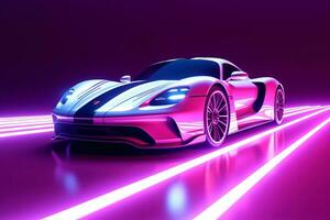 Futuristic Sport Car. Ai generative photo