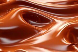 Chocolate Cream Seamless Pattern. Ai generative photo