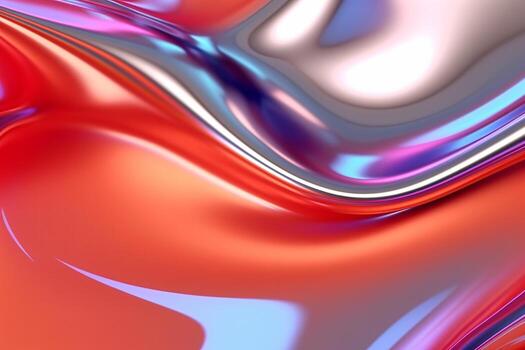 Trendy Chrome Liquid Background. Ai generative photo
