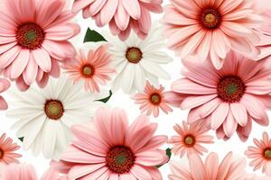 Seamless Flowers Pattern. Ai generative photo