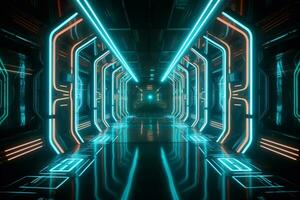 Futuristic Background. Ai generative photo