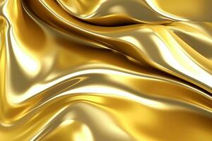 Trendy Metallic Gold Liquid Background. Ai generative photo