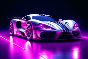 Futuristic Sport Car. Ai generative photo