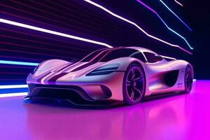 Futuristic Sport Car. Ai generative photo