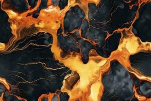 Seamless Lava Texture. Ai generative photo
