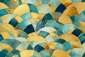 Modern Decorative Art Seamless Pattern. Ai generative photo