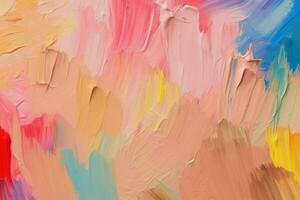 Colorful Oil Brush Strokes Texture. Ai generative photo