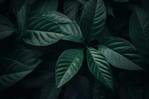 Green Leaves Background. Ai generative photo