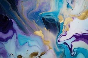 Trendy Watercolor Ink Texture. Ai generative photo