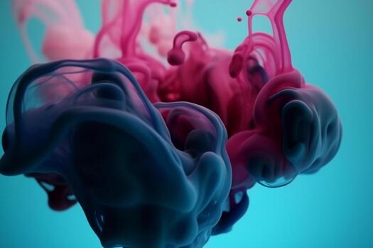 Ink Drop in Water Background. Ai generative photo