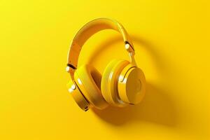 Modern 3D Headphones. Ai generative photo