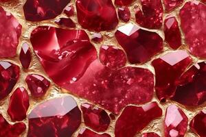 Seamless Luxury Decorative Ruby Texture. Ai generative photo