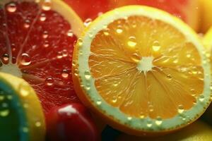 Fresh Fruits. Ai generative photo