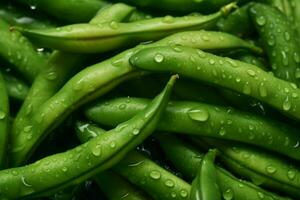Fresh Green Beans. Ai generative photo