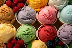 Photo Of Delicious Ice Cream. Ai generative