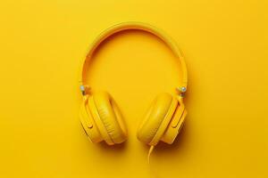 moderno 3d auriculares. ai generativo foto