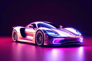 Futuristic Sport Car. Ai generative photo
