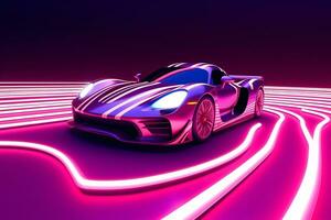 Futuristic Sport Car. Ai generative photo