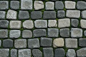 Cobblestone Sidewalk Texture. Ai generative photo