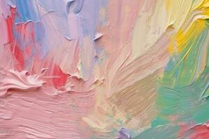 Colorful Oil Brush Strokes Texture. Ai generative photo