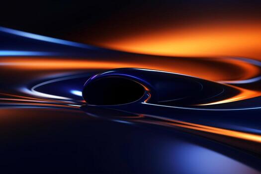 Chrome Liquid Art. Ai generative photo