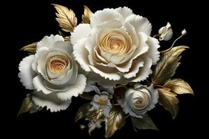 Beautiful Flowers Artwork. Ai generative photo