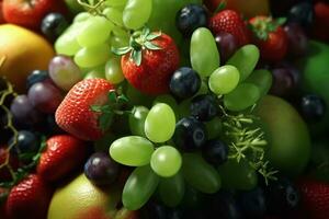 Fresh Fruits. Ai generative photo