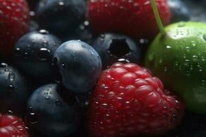 Fresh Fruits. Ai generative photo