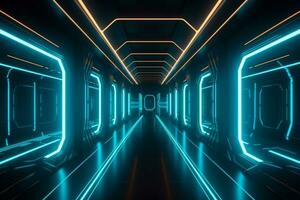 Futuristic Background. Ai generative photo