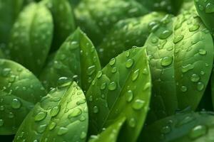 Green Leaves. Ai generative photo
