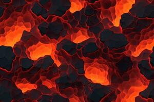 Seamless Lava Pattern. Ai generative photo